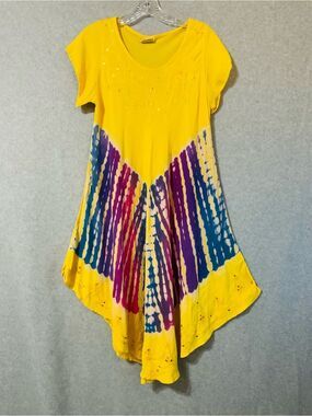 Exist Bright Yellow Knit Top with Sequin Detail Sz OS